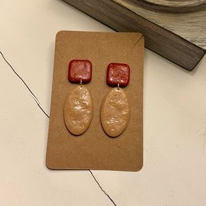 Handmade clay earrings